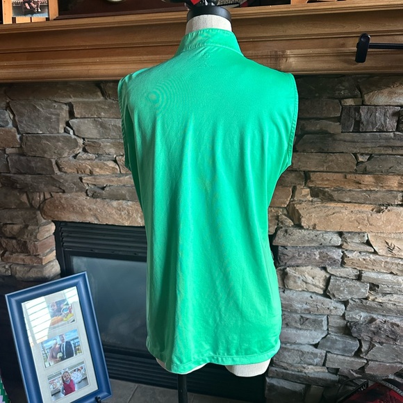 EP Golf ⛳️ Women’s Kelly Green & Blue Sleeveless Performance Quarter Zio - Sz LG - Picture 9 of 11